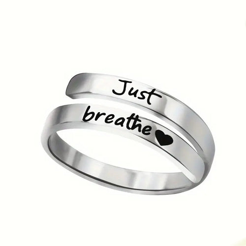 Silver Spiral Heart Ring